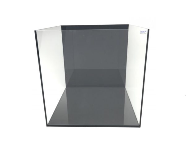 Hydra Aquatics Brilliant Iconic Black Pearl 25 Gallon (LI) Ultra Clear Aquarium 18" x 18" x 18" - Black back & Black silicone